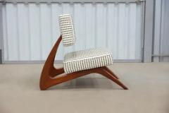 M veis Cimo Brazilian Modern Lounge Chair in hardwood by Moveis Cimo Brazil 1950s - 3344507