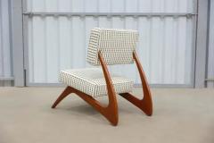 M veis Cimo Brazilian Modern Lounge Chair in hardwood by Moveis Cimo Brazil 1950s - 3344517