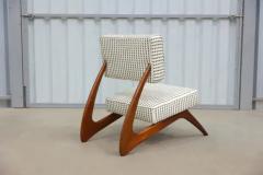 M veis Cimo Brazilian Modern Lounge Chair in hardwood by Moveis Cimo Brazil 1950s - 3344519