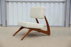 M veis Cimo Brazilian Modern Lounge Chair in hardwood by Moveis Cimo Brazil 1950s - 3344521