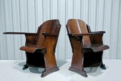 M veis Cimo Brazilian Modern Pair of Auditorium Armchairs in Bentwood Moveis Cimo c 1950s - 3888593