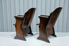 M veis Cimo Brazilian Modern Pair of Auditorium Armchairs in Bentwood Moveis Cimo c 1950s - 3888594