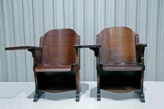 M veis Cimo Brazilian Modern Pair of Auditorium Armchairs in Bentwood Moveis Cimo c 1950s - 3888596