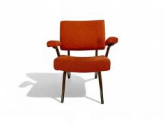 M veis Cimo Set of 2 Armchairs in Hardwood Boucle by Movies Cimo c 1950s - 3929509