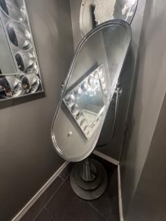 MAGNIFICENT ART DECO MODERNIST CHROME FRAMED SWIVELING DRESSING MIRROR - 4019322