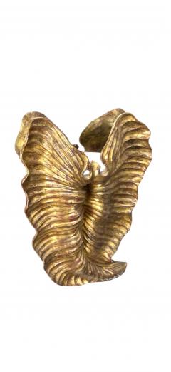 MAGNIFICIENT ART NOUVEAU MAHOGANY GILT LEAF WITH VINES FORM MIRROR - 4466393