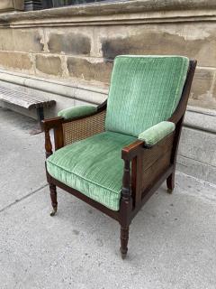 MAHOGANY REGENCY PERIOD LARGE CANED LIBRARY CHAIR - 3434891