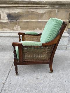 MAHOGANY REGENCY PERIOD LARGE CANED LIBRARY CHAIR - 3434980