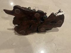 MALCOLM MORAN MODERNIST BRONZE AND STONES SCULPTURE OF GIRLS DOG CAT AND FROG FROLICKING - 3966515