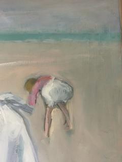 MARGARET PALMER LOVELY BEACHSIDE CHILDREN DIGGING IN SAND PAINTING BY MARGARET PALMER - 2085792