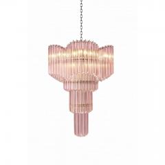 MCM D c Inspired Italian Murano Sputnik Chandelier Pink Quadriedro Spyral  - 4567299