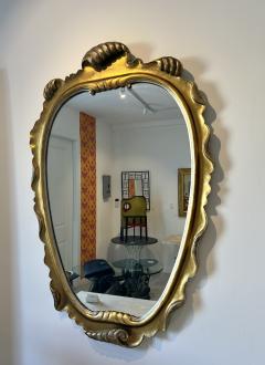 MCM Italian Gilt Silvered Wood Wall Mirror - 4544579