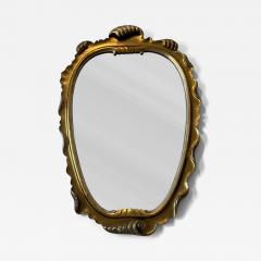 MCM Italian Gilt Silvered Wood Wall Mirror - 4544631