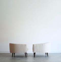 MCM Low Profile Barrel Back Lounge Chairs C 1950s - 4290279