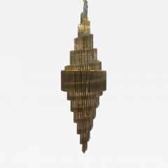 MCM Oversized Chandelier Quadriedro Design in Fum and Gold Twister - 4569928