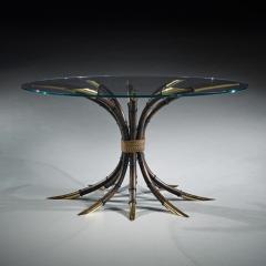 MID 20TH CENTURY ITALIAN FAUX BAMBOO AND PARCEL GILT DINING TABLE - 2818042