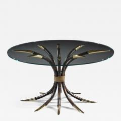 MID 20TH CENTURY ITALIAN FAUX BAMBOO AND PARCEL GILT DINING TABLE - 2823091