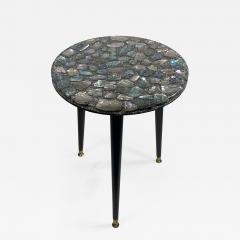 MID CENTURY ABALONE RESIN TOP TRIPOD TABLE - 1149070