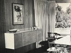 MID CENTURY BLACK AND WHITE PHOTOGRAPH OF NAKASHIMA INTERIOR - 3338327