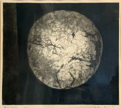 MID CENTURY BLUE MOON LITHOGRAPH 1966 BY DOROTHY SLOANE - 4277167