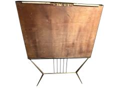 MID CENTURY BRASS AND GLASS DIORAMA WITH BUTTERFLIES HEADBOARD - 4637242
