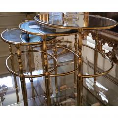 MID CENTURY BRASS OVAL NESTING TABLES - 795932