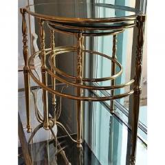 MID CENTURY BRASS OVAL NESTING TABLES - 795940