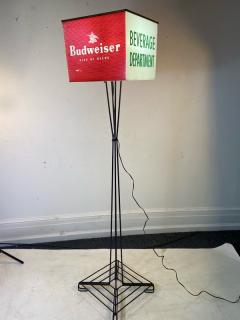 MID CENTURY BUDWEISER ADVERTISING CUBE FLOOR LAMP - 1688195