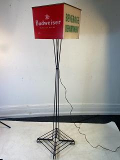 MID CENTURY BUDWEISER ADVERTISING CUBE FLOOR LAMP - 1688200