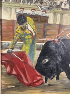 MID CENTURY BULL FIGHTING PAINTING - 4593024