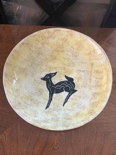 MID CENTURY CERAMIC APACHE DEER PLATE SIGNED TAMARA MANA 1961 - 3906214