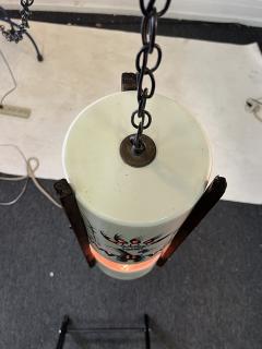 MID CENTURY CERAMIC CONCHA PENDANT CHANDELIER - 3048865