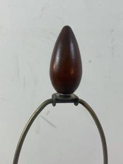 MID CENTURY CERAMIC LAMPS WITH ORIGINAL REED AND TEXTILE SHADES - 2047761