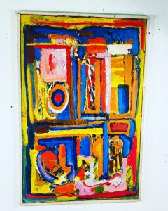 MID CENTURY COLORFUL ABSTRACT PAINTING - 3328679