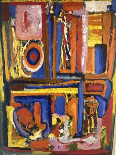 MID CENTURY COLORFUL ABSTRACT PAINTING - 3328685