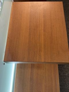 MID CENTURY DANISH MODERN TEAK AND FROSTED GLASS ILLUMINATED TABLES - 4285734