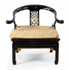 MID CENTURY EBONIZED REGENCY STYLE LOUNGE CHAIRS - 1292112