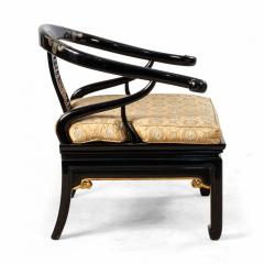 MID CENTURY EBONIZED REGENCY STYLE LOUNGE CHAIRS - 1292113