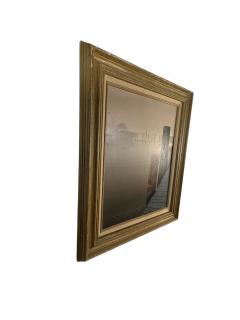 MID CENTURY FISHING BOAT WITH DOCK IN SUNRISE PAINTING SIGNED ZOPH - 4503230