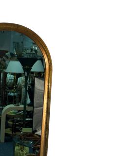 MID CENTURY GOLD LEAFED WOODEN FRAMED ROUNDED ARCHED MIRROR - 4409965