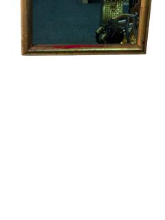 MID CENTURY GOLD LEAFED WOODEN FRAMED ROUNDED ARCHED MIRROR - 4409969