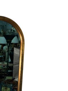 MID CENTURY GOLD LEAFED WOODEN FRAMED ROUNDED ARCHED MIRROR - 4409970