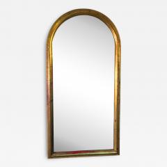 MID CENTURY GOLD LEAFED WOODEN FRAMED ROUNDED ARCHED MIRROR - 4426708