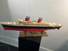 MID CENTURY ILLUMINATED SS UNITED STATES SHIP PLASTIC MODEL - 3746323