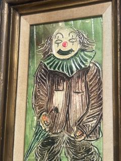 MID CENTURY IMPASTO CLOWN PAINTING - 4251353