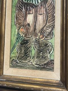 MID CENTURY IMPASTO CLOWN PAINTING - 4251357