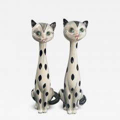 MID CENTURY ITALIAN CERAMIC CAT FIGURES - 3393828