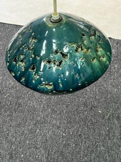 MID CENTURY ITALIAN CERAMIC THREE PENDANT CHANDELIER - 2858660