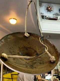 MID CENTURY ITALIAN CERAMIC THREE PENDANT CHANDELIER - 2858661
