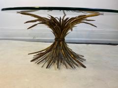 MID CENTURY ITALIAN GILT METAL SHEATH OF WHEAT COFFEE TABLE - 1656743
